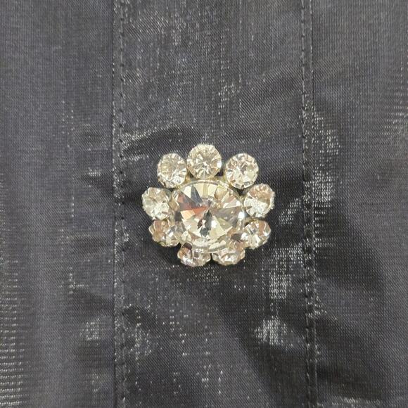 Danielle Bernstein Women’s Size 00 Puff Sleeve Satin Black Mini Dress MSRP $99 - Picture 4 of 14